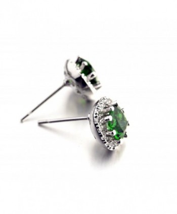 Cushion Emerald Zirconia Crystal Earrings