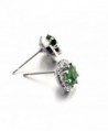 Cushion Emerald Zirconia Crystal Earrings