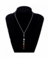 Ammazona 7 Chakra Beads Pendant Chain Necklace for Women Yoga Reiki Healing Balancing - C512N00CR59