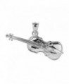 925 Sterling Silver Music Charm Cello Pendant - CF1268J6GXD