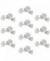 10 Pair Set Sterling Silver Cubic Zirconia Earrings Studs 3 mm 4 prong 1/4 carat/pair - CK11N6FK5WB