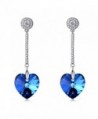 LadyRosian Sterling Silver Dangle Earrings - Blue - CS12NT0X4XO