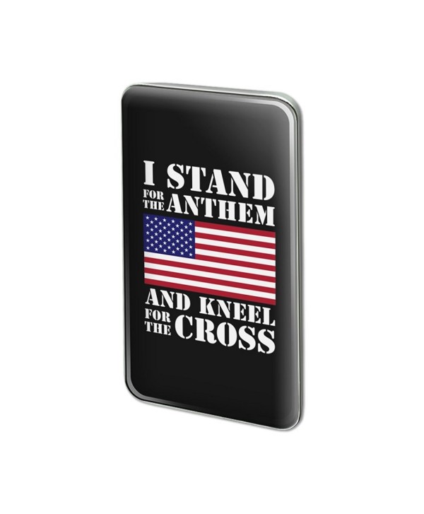 I Stand For The Flag Kneel Cross USA Rectangle Lapel Pin Tie Tack - C5187273R6C