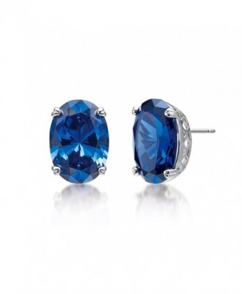 MIYUMIRO Women's Royal Emma Stud Earrings - Royal Blue Collection - CB12NB610HR