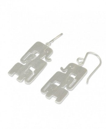 NOVICA Sterling Silver Earrings Elephant