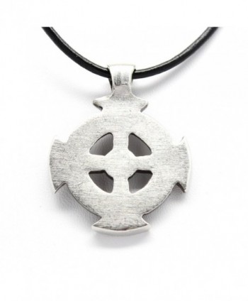 Pewter Celtic Pendant Leather Necklace