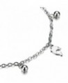 Stainless Anklet Bracelet Dangling Dolphins in Women's Anklets