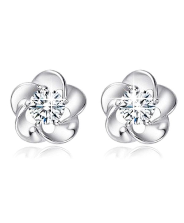 PrettyCrystal Gemstone Earrings luxury three dimensional Christmas reindeer earing - White - CK12N8YQS3I