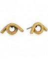Marc Jacobs "Fall 2016" Twisted Single Wrap Antique Stud Earrings - Antique Gold - CK12ITEM873