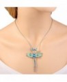 EleQueen Silver tone Dragonfly Necklace Austrian in Women's Jewelry Sets