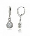 Sterling Silver Cubic Zirconia Infinity Dangle Leverback Earrings - Clear CZ - Sterling Silver - CZ185IR4SWX