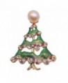 JYX Pearl Brooch Christmas Tree-style 10mm Pink Freshwater Cultured Brooch Pin Christmas - C7188ZIU2EG