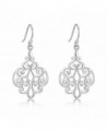 Sterling Silver Filigree Dangle Drop Earrings For Sensitive Ears By Renaissance Jewelry - CR17WYW2L2N