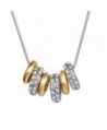 6-ring Women's Fashion Necklace with Swarovski Elements - CG128M1AZWR