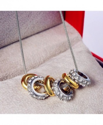 6 ring Fashion Necklace Swarovski Elements