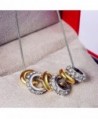 6 ring Fashion Necklace Swarovski Elements