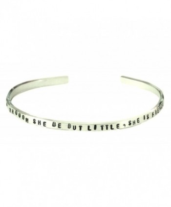 Shakespeare Bracelet - And Though She Be But Little- She Is Fierce - aluminum cuff (tiny text) - C311MPYPU29