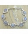 Genuine Moonstone 925 Sterling Silver Overlay Handmade Fashion Bracelet Jewelry - C31253YGQ2P