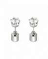 juliewang 1Pair Fashion Charm Light Up LED Bling Ear Studs Earrings For Party Dance - White - CW12MZJQKO2
