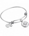 Halos & Glories- "Logo" Bangle Bracelet - Shiny Silver - C5185OD7XSH