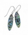 Sterling Silver Abalone Shell Surfboard Turtle Dangle Earrings - CL117WLT9DL