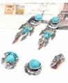 Ginasy Bohemia Earrings Teardrop Turquoise in Women's Drop & Dangle Earrings