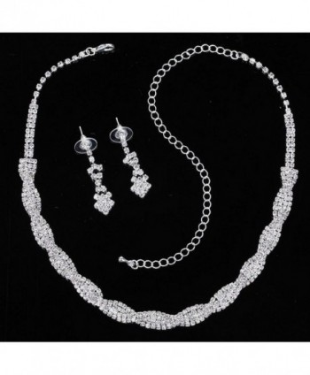 YAZILIND Shining Twisted Necklace Earrings