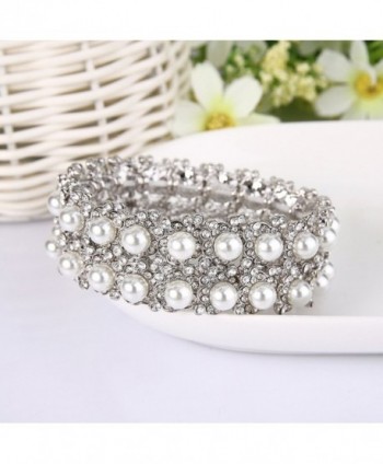 EVER FAITH Simulated Bracelet Silver Tone in Women's Stretch Bracelets