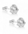 Sterling Silver Woven Twisted Earrings in Women's Stud Earrings