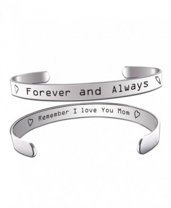 Paris Selection Hidden Message Bracelet for Mother "Remember I Love You Mom" "Forever and Always" - CP12NYMEJJA