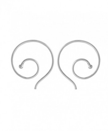 Boma Sterling Silver Spiral Pull Through Hoop Earrings - CB17YT54E7L