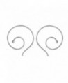 Boma Sterling Silver Spiral Pull Through Hoop Earrings - CB17YT54E7L