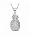 Sterling Silver Pineapple Pendant with 18" Box Chain - CU12NYWLT5P