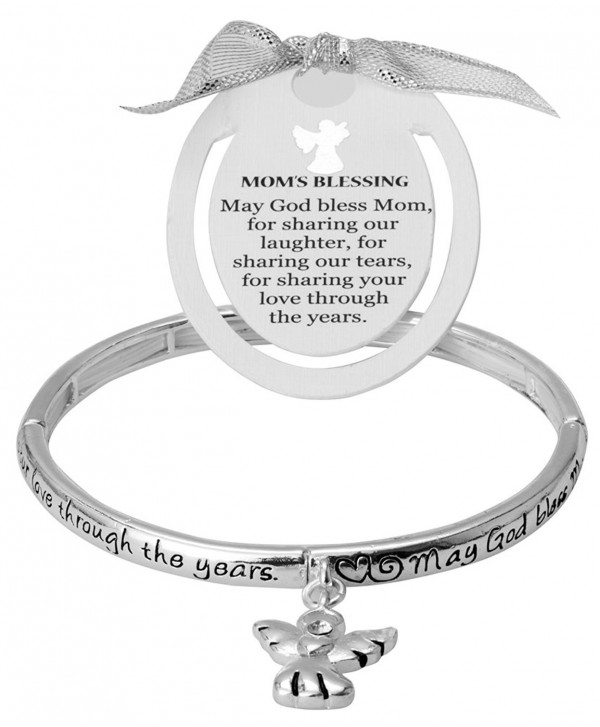 Mom's Blessing Angel Charm Bracelet with Bookmark by Jewelry Nexus - C311CY3UXKZ