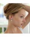 Mariell Platinum Pear Shaped Wedding Earrings in Women's Clip-Ons Earrings