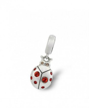 Ladybug Red Swarovski Crystal 925 Sterling Silver Bead Fit Pandora Charms - C7124OTUDJR