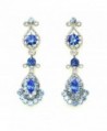 Faship Necklace Earrings Sapphire Floral in Women's Jewelry Sets