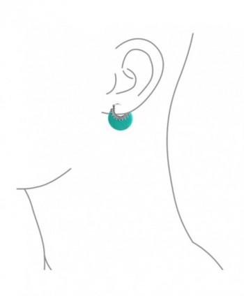 Bling Jewelry Synthetic Turquoise Earrings in Women's Hoop Earrings