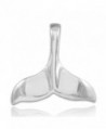 925 Sterling Silver Dolphin Whale Tail Pendant - CB11EZ0FCNX