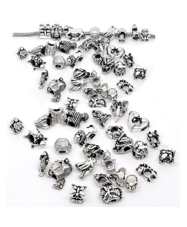 Ten assorted Animal Charm Beads for Snake Chain Charm Bracelet - CB119PM2AXP