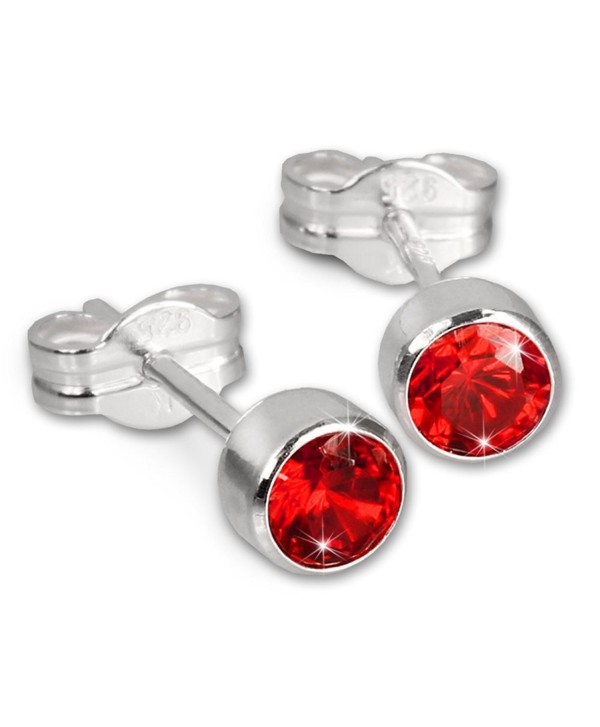 SilberDream earring Zirconia red- 925 Sterling Silver SDO503R - CS116VAF275