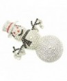 Faship Snowman Brooch Gorgeous Crystal