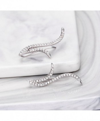 BriLove Sterling Wedding Crawler Earrings in Women's Cuffs & Wraps Earrings