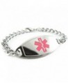 MyIDDr - Pre-Engraved & Customized Dementia Medical Bracelet- Wallet Card Incld- Red - CV11CMUBH4L