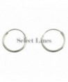 Sterling Silver 12mm Endless Hoop Earrings Round Genuine Solid .925 Jewelry - C611GNDN2MD
