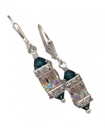 HisJewelsCreations Crystal Rhinestone Squardelle Earrings