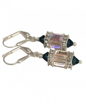 HisJewelsCreations Crystal Rhinestone Squardelle Earrings in Women's Drop & Dangle Earrings