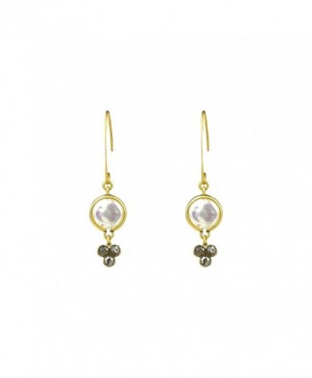 Mother of Pearl Hammer Drop Earring- Gold - CY185YII08Y