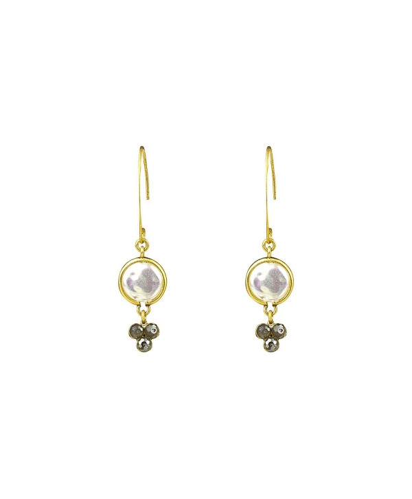 Mother of Pearl Hammer Drop Earring- Gold - CY185YII08Y