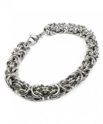 Stainless Steel Round Byzantine Chain Bracelet 8mm - C711HB846JR